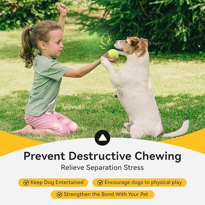 susu & wuwu 12 Pack Squeaky Balls for Small Dogs, 2 Inch Small Tennis Balls Interactive Fetch Dog Toy, Non-Toxic Durable Puppy Chew Toys for Teething, Training, Playing, Throwing