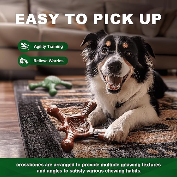 Tough Dog Chew Toy for Aggressive Chewers – Durable Bacon Flavored Nylon Bone for Large Dogs, Fillable Dental Toy for Teething, Indoor Chewing & Crate Training, Boredom Relief Gift