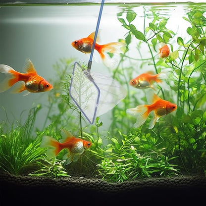 3 Pack Aquarium Net, Multi-Size Fine Quick Fish Catch Nets Extra Soft Nylon Fishing Nets with Plastic Handle for Aquarium Fish Tank Supplies- White (4in,5in, 6in)