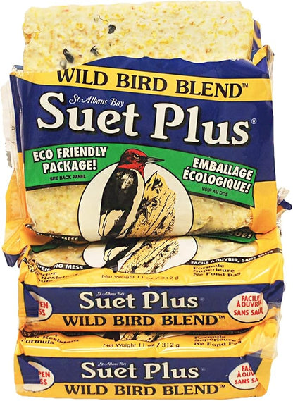 Suet Plus Suet Cakes 12 Pack of 11 oz Bird Suet Cakes (Wild Bird Blend)
