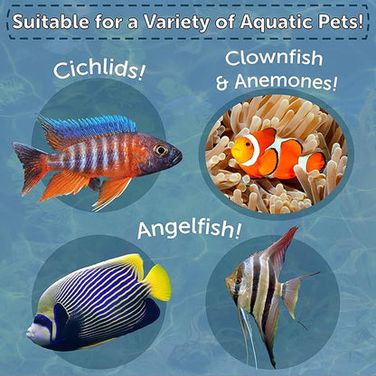Aquatic Foods Inc. Pacific Plankton, Freeze Dried Plankton for Marines, Corals, Anemones, Cichlids, Discus, Tetras, Goldfish, Angel Fish, 12-Type Pellet Mix, 4-Type Wafer Mix Included..2.45oz Canister