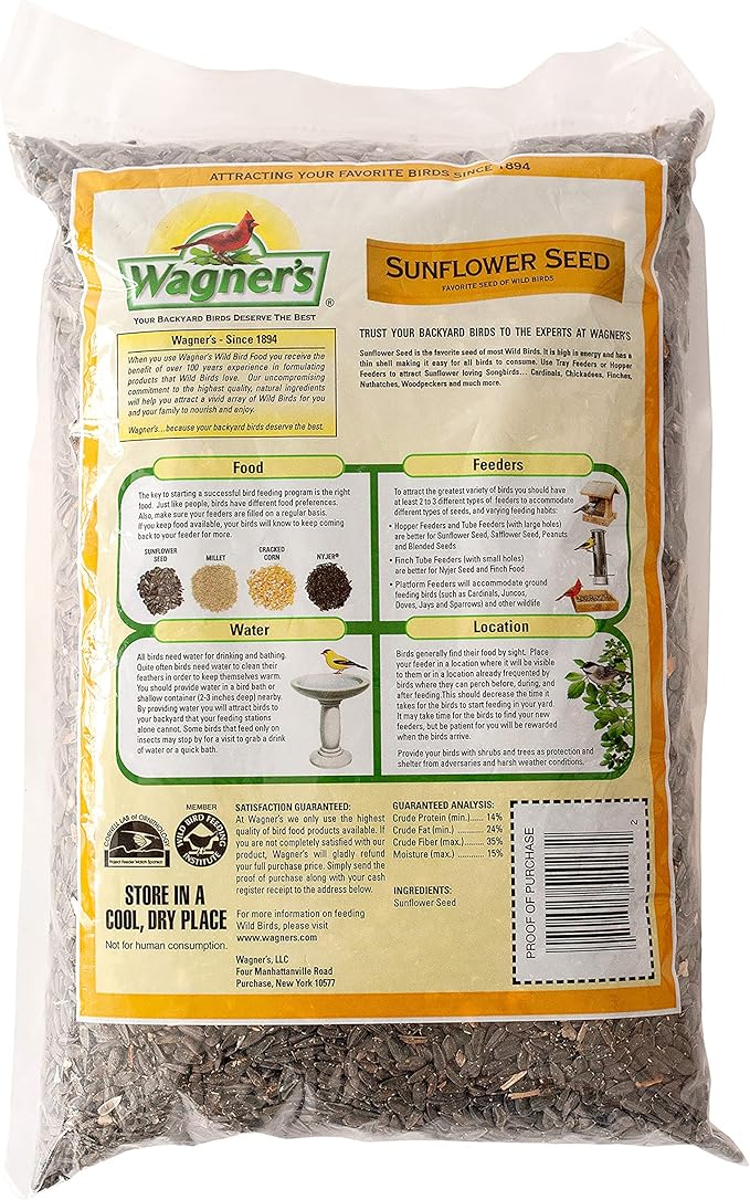 Wagner's 10-Pound Nyjer Seed, 5-Pound Black Oil Sunflower Seed Wild Bird Food Bundle