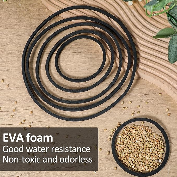 10 Pcs Fish Feeding Rings Set 5 Sizes Aquarium Round Feeder Ring for Fish Tank Aquarium Floating Plant Corral for Intercepts Floating Plants Black