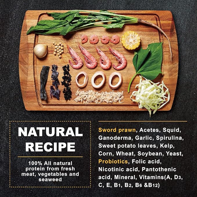 Ultra Fresh Bottom Feeder Fish Food, Sword Prawns, Natural Protein, Balanced Diet, for Catfish, Corydoras, Loaches, Tropical Shrimp Pie 2.05 Ounces