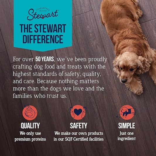 Stewart Single Ingredient Freeze Dried Raw Dog Treats, Beef Liver, 16 Ounce Value Size, Approx. 360 Pieces per Resealable Pouch, Training Treats or Meal Topper, High Protein, Grain Free, Gluten Free
