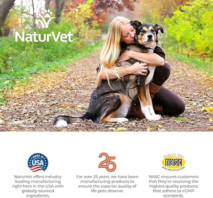 NaturVet VitaPet Senior Daily Vitamins Plus Glucosamine for Dogs, 60 ct Soft Chews, Made in The USA with Globally Source Ingredients