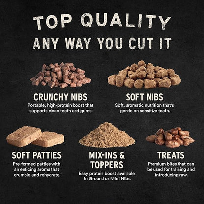 Vital Essentials Freeze Dried Raw Cat Food, Beef & Chicken Mini Patties Entree, 15 oz