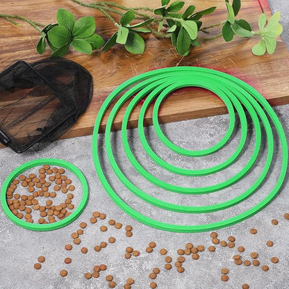 10 Pcs Fish Feeding Rings Set 5 Sizes of Aquarium Floating Plant Ring Foam Fish Feeder Rings Round Feeder Ring-Floating Plant Ring for Fishes, Floating Plants