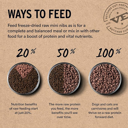 Vital Essentials Freeze-Dried Raw Turkey Meal or Mixer Cat Food Crunchy Nibs, 12 oz