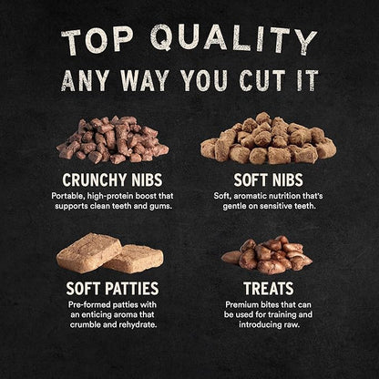 Vital Essentials Freeze-Dried Raw Pork Meal or Mixer Cat Food Soft Nibs | 99% Pork, Organs & Bone | 12 oz